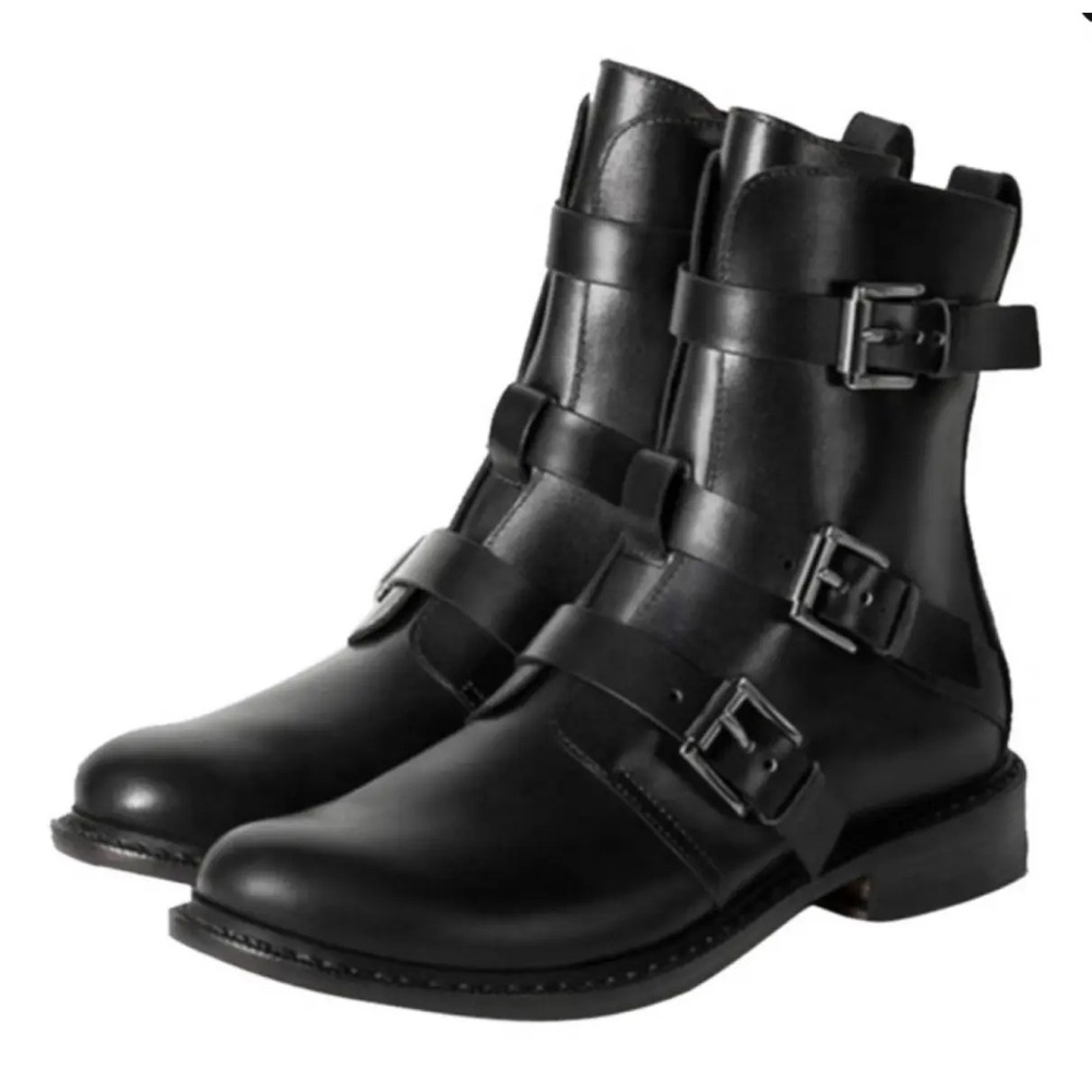 Rag & Bone Black Hudson Leather Boots size 38.5 Great condition/gently worn